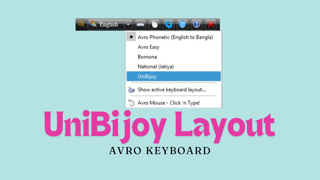 How to add UniBijoy layout in Avro keyboard